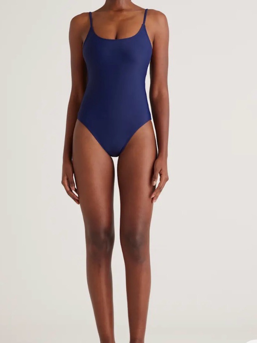 Quince Italian cami Women’s Classic Scoop Neck One-Piece Swimsuit - Navy XL